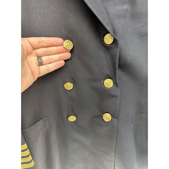 Abbott Vintage Mens Naval Captains At Sea Coat SDB Size 40 Reg Tailored - Picture 7 of 14